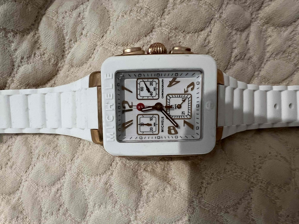 Michele Chronograph Women's Sport Watch Silicone Watch